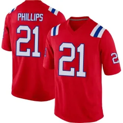 Men's Adrian Phillips New England Patriots No.21 Game Alternate Jersey - Red