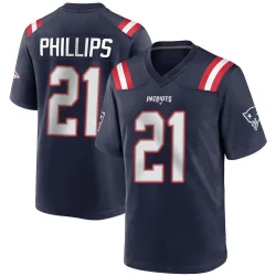 Men's Adrian Phillips New England Patriots No.21 Game Team Color Jersey - Navy Blue