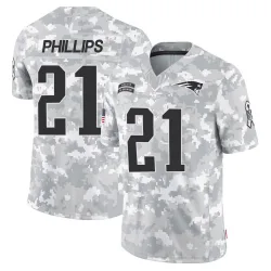 Men's Adrian Phillips New England Patriots No.21 Limited 2024 Salute to Service Jersey - Arctic Camo