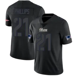 Men's Adrian Phillips New England Patriots No.21 Limited Jersey - Black Impact