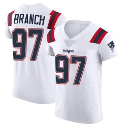 Men's Alan Branch New England Patriots No.97 Elite Vapor Untouchable Jersey - White