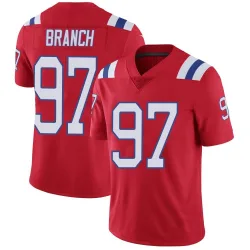 Men's Alan Branch New England Patriots No.97 Limited Vapor Untouchable Alternate Jersey - Red