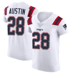 Men's Alex Austin New England Patriots No.28 Elite Vapor Untouchable Jersey - White