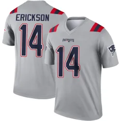 Men's Alex Erickson New England Patriots No.14 Legend Inverted Jersey - Gray