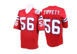 Men's Andre Tippett New England Patriots No.56 Authentic Throwback Jersey - Red