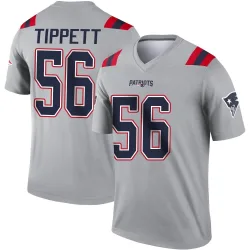 Men's Andre Tippett New England Patriots No.56 Legend Inverted Jersey - Gray