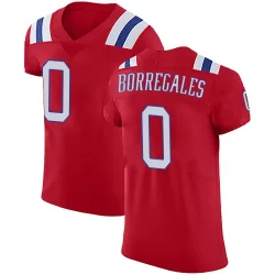 Men's Andres Borregales New England Patriots No.0 Elite Vapor Untouchable Alternate Jersey - Red