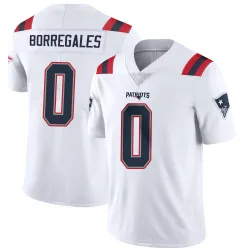Men's Andres Borregales New England Patriots No.0 Limited Vapor Untouchable Jersey - White