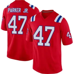 Men's Andrew Parker Jr. New England Patriots No.47 Game Alternate Jersey - Red