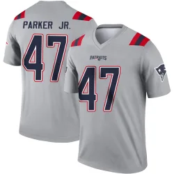 Men's Andrew Parker Jr. New England Patriots No.47 Legend Inverted Jersey - Gray