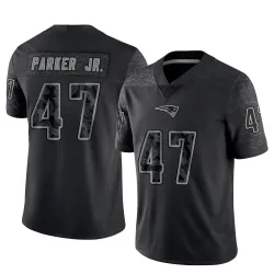 Men's Andrew Parker Jr. New England Patriots No.47 Limited Reflective Jersey - Black