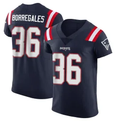 Men's Andy Borregales New England Patriots No.36 Elite Team Color Vapor Untouchable Jersey - Navy