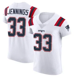 Men's Anfernee Jennings New England Patriots No.33 Elite Vapor Untouchable Jersey - White