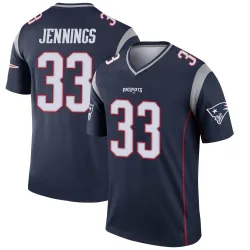 Men's Anfernee Jennings New England Patriots No.33 Legend Jersey - Navy