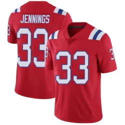 Men's Anfernee Jennings New England Patriots No.33 Limited Vapor Untouchable Alternate Jersey - Red