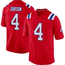Men's Antonio Gibson New England Patriots No.4 Game Alternate Jersey - Red