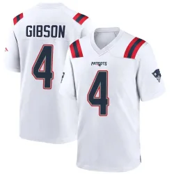 Men's Antonio Gibson New England Patriots No.4 Game Jersey - White