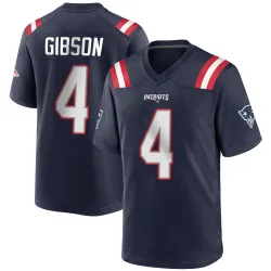 Men's Antonio Gibson New England Patriots No.4 Game Team Color Jersey - Navy Blue