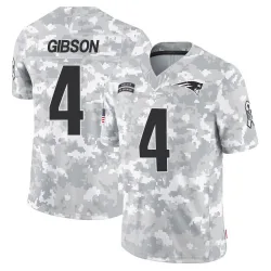 Men's Antonio Gibson New England Patriots No.4 Limited 2024 Salute to Service Jersey - Arctic Camo
