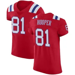 Men's Austin Hooper New England Patriots No.81 Elite Vapor Untouchable Alternate Jersey - Red
