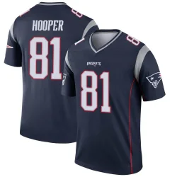Men's Austin Hooper New England Patriots No.81 Legend Jersey - Navy