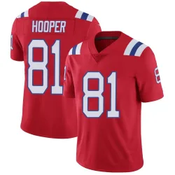 Men's Austin Hooper New England Patriots No.81 Limited Vapor Untouchable Alternate Jersey - Red