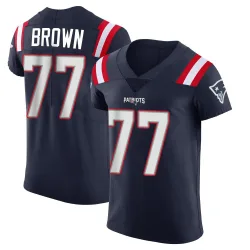 Men's Ben Brown New England Patriots No.77 Elite Team Color Vapor Untouchable Jersey - Navy