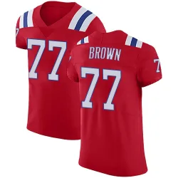 Men's Ben Brown New England Patriots No.77 Elite Vapor Untouchable Alternate Jersey - Red