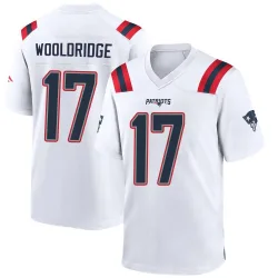 Men's Ben Wooldridge New England Patriots No.17 Game Jersey - White