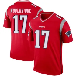 Men's Ben Wooldridge New England Patriots No.17 Legend Inverted Jersey - Red