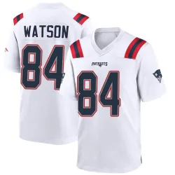 Men's Benjamin Watson New England Patriots No.84 Game Jersey - White