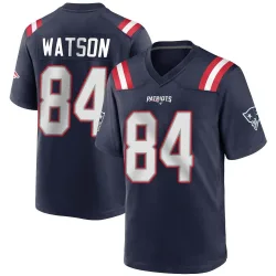 Men's Benjamin Watson New England Patriots No.84 Game Team Color Jersey - Navy Blue