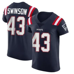 Men's Bradyn Swinson New England Patriots No.43 Elite Team Color Vapor Untouchable Jersey - Navy
