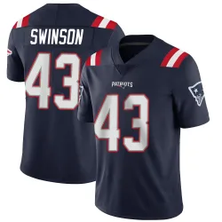 Men's Bradyn Swinson New England Patriots No.43 Limited Team Color Vapor Untouchable Jersey - Navy