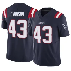 Men's Bradyn Swinson New England Patriots No.43 Limited Vapor F.U.S.E. Jersey - Navy