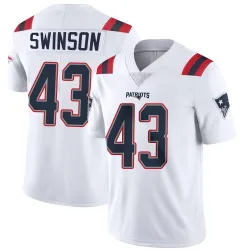 Men's Bradyn Swinson New England Patriots No.43 Limited Vapor Untouchable Jersey - White
