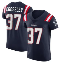 Men's Brandon Crossley New England Patriots No.37 Elite Team Color Vapor Untouchable Jersey - Navy