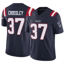 Men's Brandon Crossley New England Patriots No.37 Limited Vapor F.U.S.E. Jersey - Navy