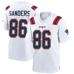 Men's Braylon Sanders New England Patriots No.86 Game Jersey - White