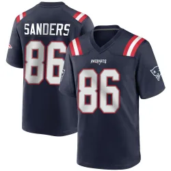 Men's Braylon Sanders New England Patriots No.86 Game Team Color Jersey - Navy Blue