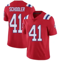 Men's Brenden Schooler New England Patriots No.41 Limited Vapor Untouchable Alternate Jersey - Red
