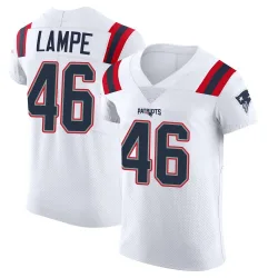 Men's Brock Lampe New England Patriots No.46 Elite Vapor Untouchable Jersey - White