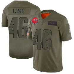 Men's Brock Lampe New England Patriots No.46 Limited 2019 Salute to Service Jersey - Camo