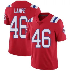Men's Brock Lampe New England Patriots No.46 Limited Vapor Untouchable Alternate Jersey - Red