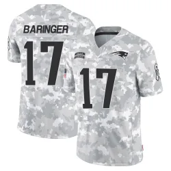 Men's Bryce Baringer New England Patriots No.17 Limited 2024 Salute to Service Jersey - Arctic Camo