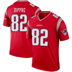 Men's CJ Dippre New England Patriots No.82 Legend Inverted Jersey - Red