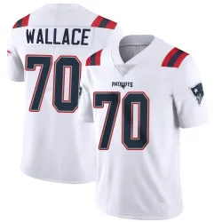 Men's Caedan Wallace New England Patriots No.70 Limited Vapor Untouchable Jersey - White