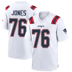 Men's Caleb Jones New England Patriots No.76 Game Jersey - White