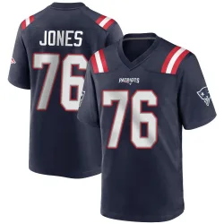 Men's Caleb Jones New England Patriots No.76 Game Team Color Jersey - Navy Blue