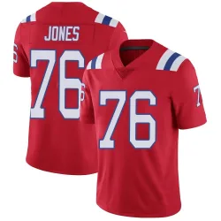 Men's Caleb Jones New England Patriots No.76 Limited Vapor Untouchable Alternate Jersey - Red